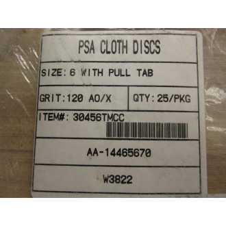 PSA 30456TMCC Sandpaper 120 Grit Size 6" (Pack of 25)