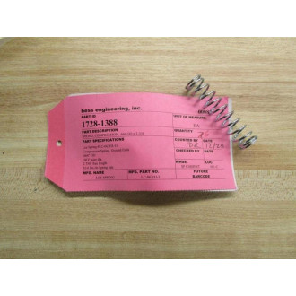 Hess Engineering 1728-1388 Spring Compression (Pack of 6) - New No Box