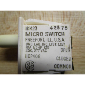 Micro Switch 42375 Honeywell Switch IDM20 1DM20 - Used