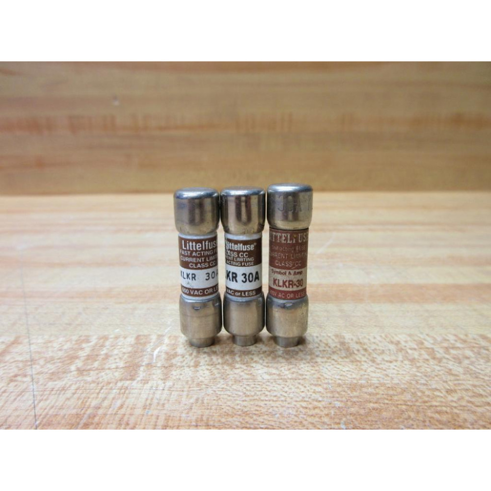 Littelfuse KLK-R-30A Fuse Cross Ref 486M82, KLKR030 (Pack of 3) - New No Box