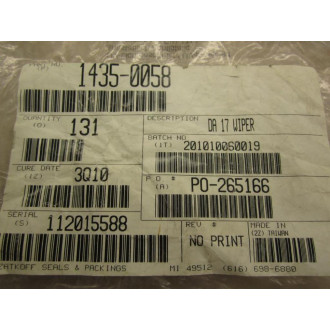 Zatkoff 1435-0058 O-Ring (Pack of 131)