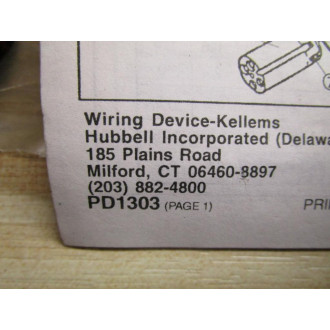 Hubbell PD1303 Pin & Sleeve Plugs & Connectors Kit