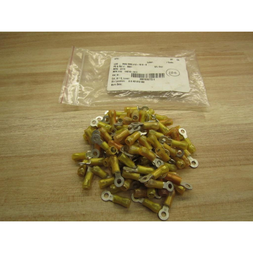 Burndy YAE10-N11 Ring Terminal (Pack of 100)