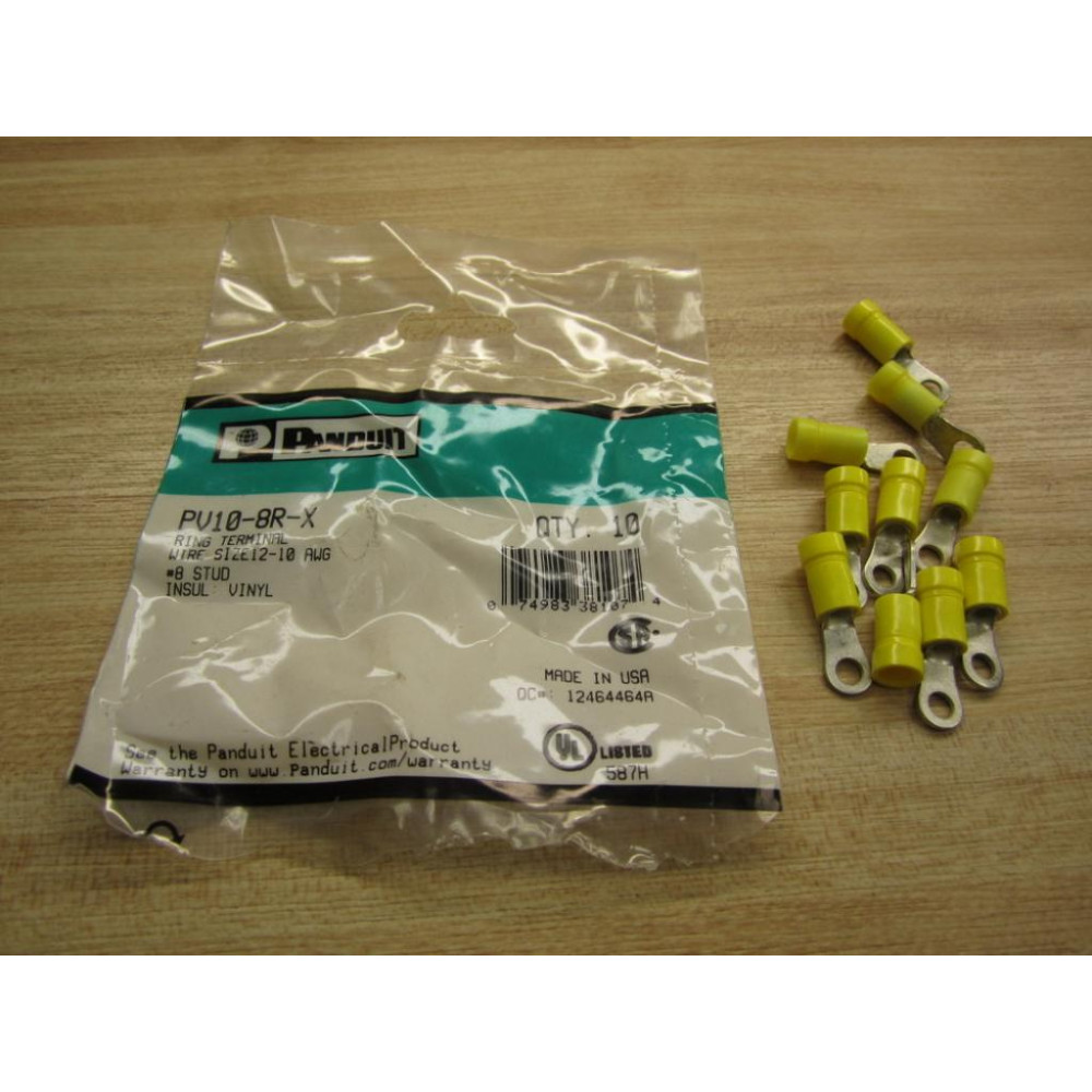 Panduit PV10-8R-X Ring Terminal (Pack of 10)