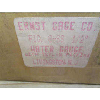 Ernst 8-SS Water Gauge 12" 500 P.S.I. @420°F