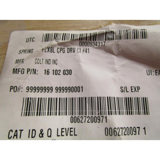 Colt 16 102 030 Spring - New No Box
