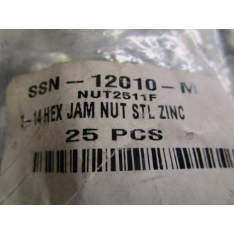 SSN-12010-M Hex Jam Nut (Pack of 25)