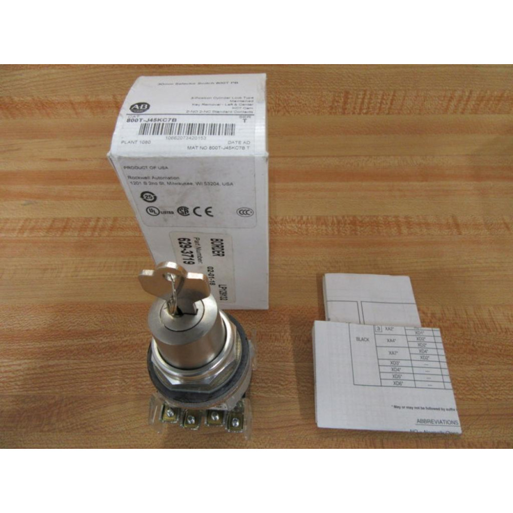 Allen Bradley 800T-J45KC7B Selector Switch