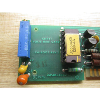 Analogic C4-8002 Volts RMS Card AN461 - Used