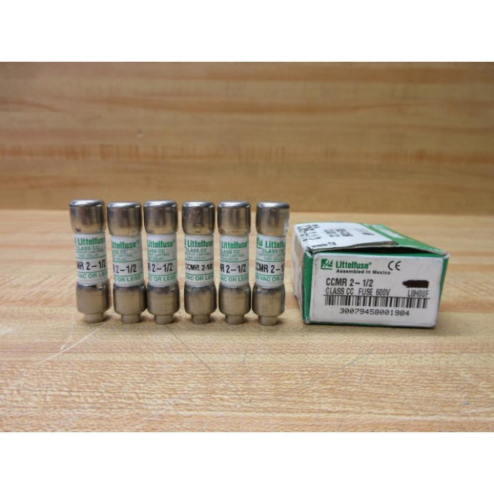 Littelfuse CCMR-2-12 Fuse Cross Ref 486K58, CCMR02.5 (Pack of 6)