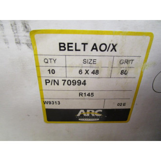 ARC 70994 Sandpaper Belt 6" X 45" 80 Grit (Pack of 3)