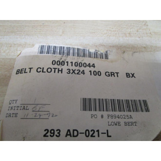 293 AD-021-L Sanding Belt 100 Grit 3x24 (Pack of 10)