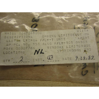 Limitorque 67881008 O-Ring CM1-127-B46A (Pack of 2)