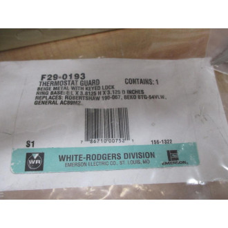 White-Rodgers F29-0193 Thermostat Guard F290193 - New No Box
