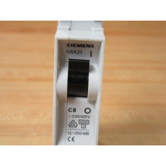 Siemens 5SX21 C8 Circuit Breaker 5SX21C8 - Used
