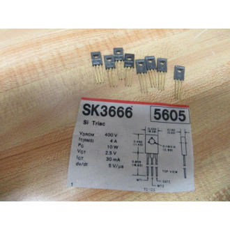 RCA SK3666 Si Triac Transistor (Pack of 8)