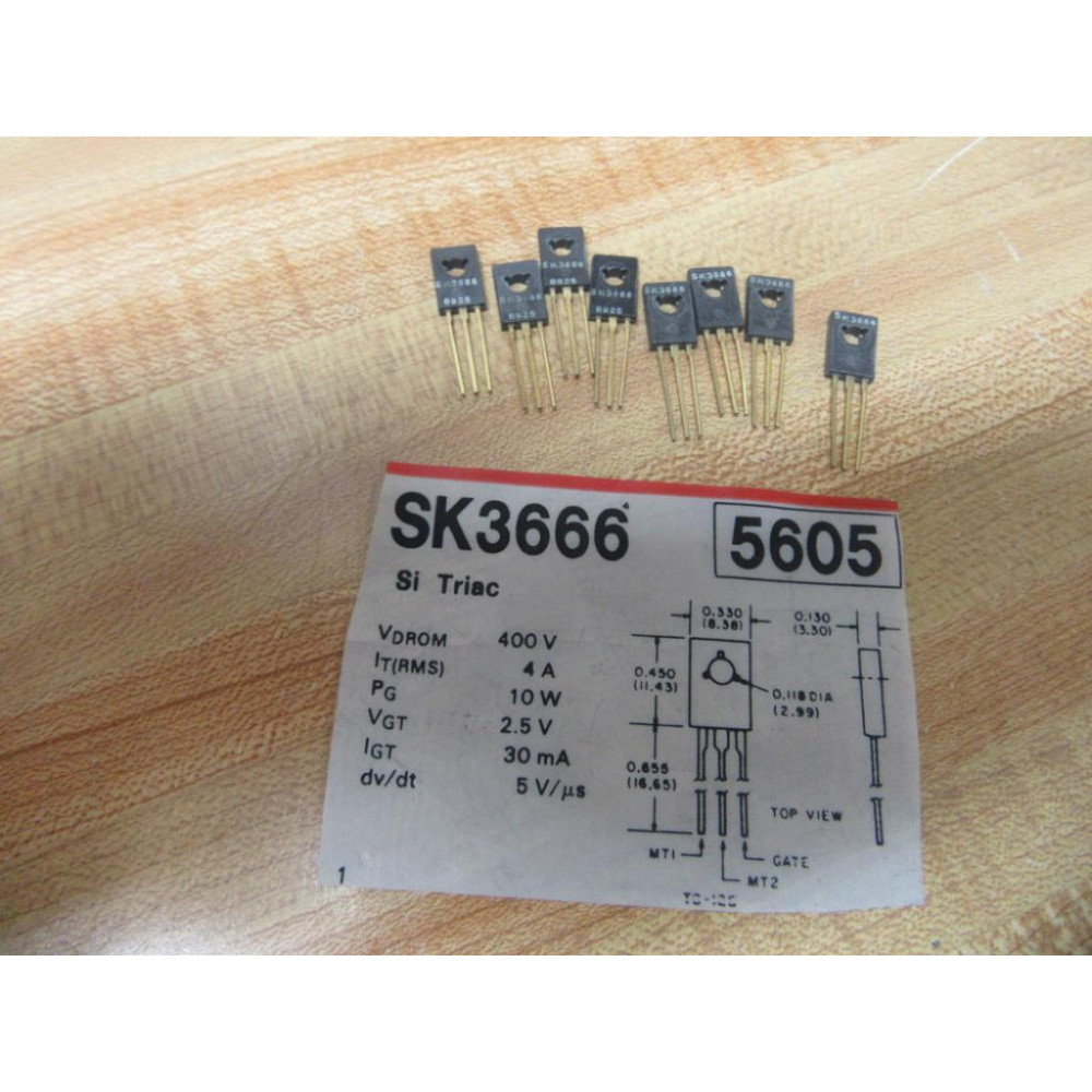 RCA SK3666 Si Triac Transistor (Pack of 8)