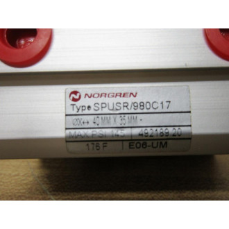 Norgren SPUSR980C17 Cylinder SPUSR980C17 - New No Box
