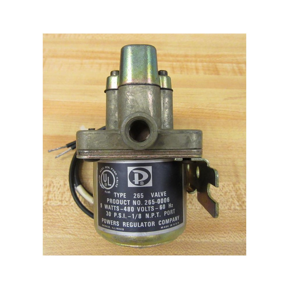 Powers 265-0006 Valve 2650006 WO Fitting - New No Box