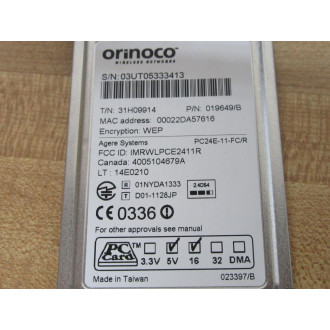Orinoco PC24E-11-FCR PC Card PC24E11FCR - New No Box