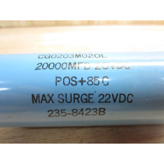 Mallory CG0203M020L Capacitor 20000MFD 20VDC - New No Box
