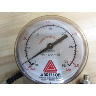 Anderson Instrument 0406386 Guage 0-30 PSI0-2.0 BAR 320703