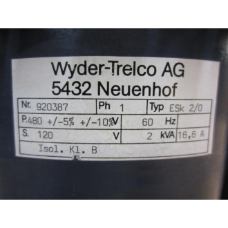 Wyder-Trelco 920387 Transformer ESk 20 - Used