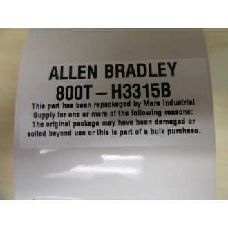 Allen Bradley 800T-H3315B Selector Switch