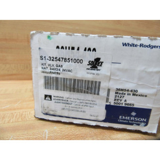White-Rodgers S1-02547851000 Emerson Gas Valve 36H54-430