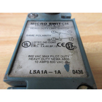 Honeywell Micro Switch LSA1A-1A Limit Switch LSA1A1A - Used