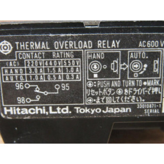 Hitachi TR20-FST-7.2 Overload Relay TR20FST72 - Used