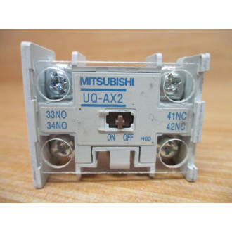 Mitsubishi UQ-AX2 Auxiliary Contact Block UQAX2 (Pack of 2) - New No Box
