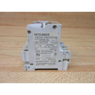 Mitsubishi CP30-BA-3P-3A Circuit Protector CP30BA3P3A Cracked Housing - Used
