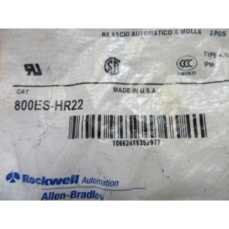 Allen Bradley 800ES-HR22 Selector Switch