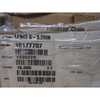 Rexnord 10177707 Table Top Chain LF843 S-3.25IN 118 Slats