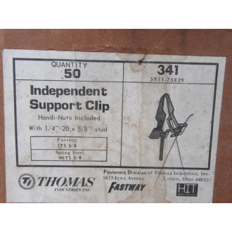 Thomas Industries 341 Independent Support Clip (Pack of 50)