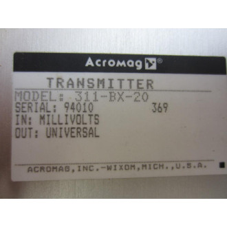 Acromag 311-BX-20 Transmitter 311BX20 - Used