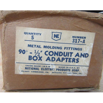 National Electric 317-A 90°-12" Conduit And Box Adapter 317A (Pack of 5)