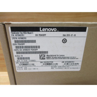 Lenovo 4XF0N03161 ThinkCentre Tiny VESA Mount II