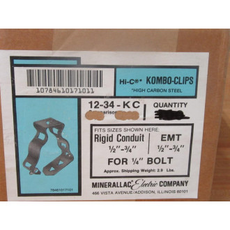 Minerallac 12-34-KC Kombo-Clips 1234KC (Pack of 53)