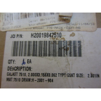 John Crane 7510 Gasket Size 2.00 (Pack of 6)