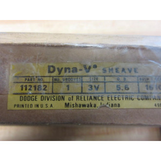 Dodge 112182 Dyna-V Sheave 1 3V 5.6 1610
