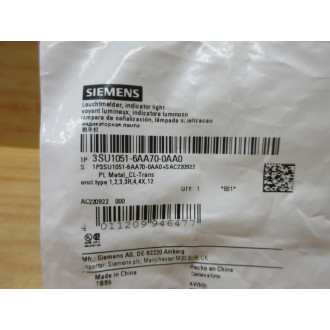 Siemens 3SU1051-6AA70-0AA0 Indicator Light Head