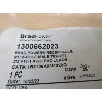 Molex Woodhead 1R3106A83M020G Brad Power Receptacle 1300662023