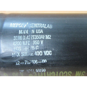 MepcoCentralab 3186GL422T350AHM2 Round Capacitor - Used