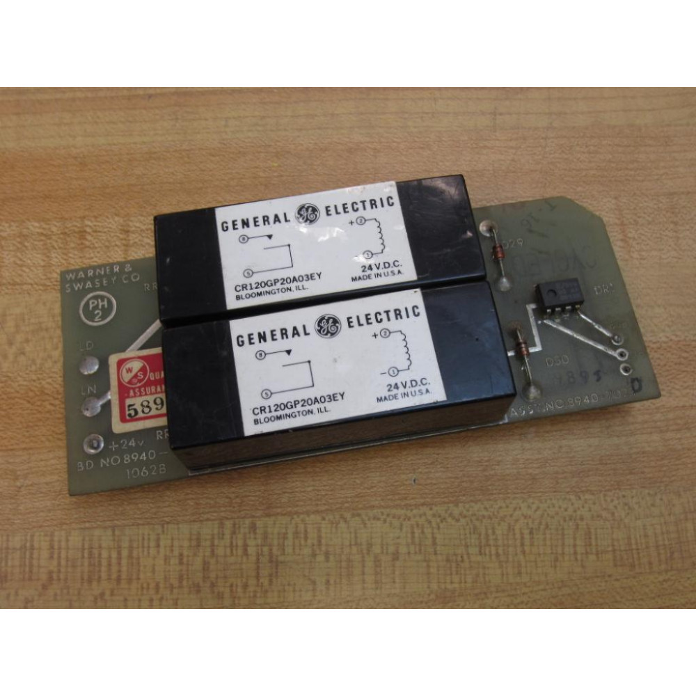 Warner & Swasey 8940-1062B Circuit Board 89401062B - Used