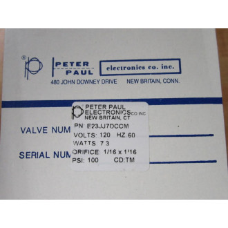 Peter Paul E23JJ7DCCM Solenoid Valve