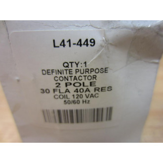 L41-449 2P Contactor L41449