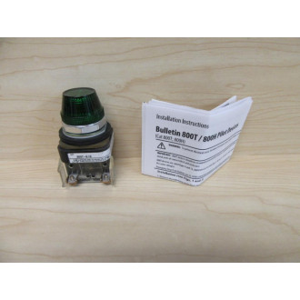 Allen Bradley 800T-R10 Pilot Light 800TR10 Green 800T-R10G - New No Box