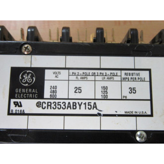 General Electric CR353ABY15A Contactor - Used